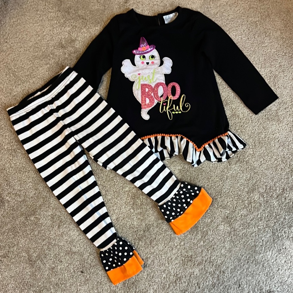 Adorable toddler girls ghost Halloween outfit